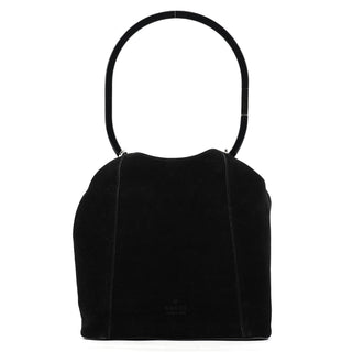 Gucci Fall 1999 Black Suede Loop Shoulder Bag