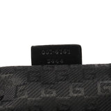 Gucci Fall 2000 Square G skuldertaske i sort canvas og læder