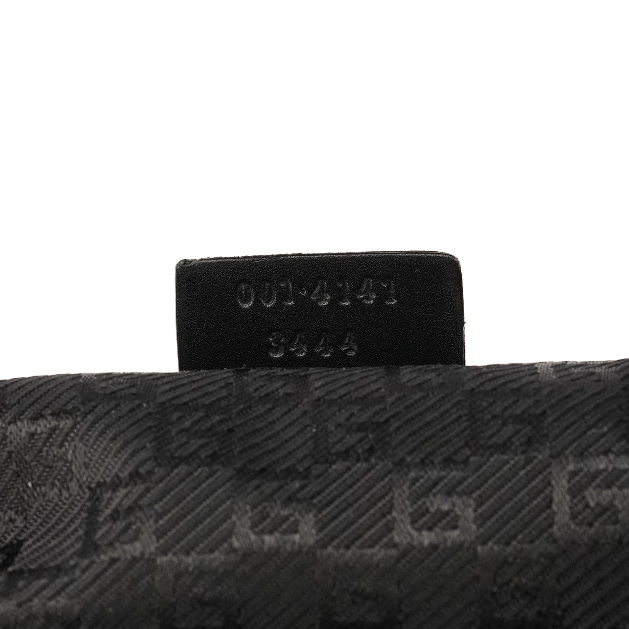 Gucci Fall 2000 Square G skuldertaske i sort canvas og læder