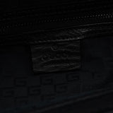 Gucci Fall 2002 Black Leather Hinged Frame Bucket Bag