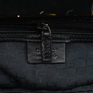 Gucci Fall 2002 Black Leather Wood Bucket Bag