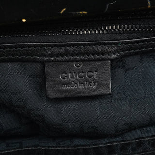 Gucci Fall 2002 Black Leather Wood Bucket Bag