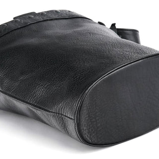 Gucci Fall 2002 Black Leather Wood Bucket Bag