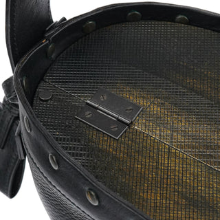 Gucci Fall 2002 Black Leather Wood Bucket Bag