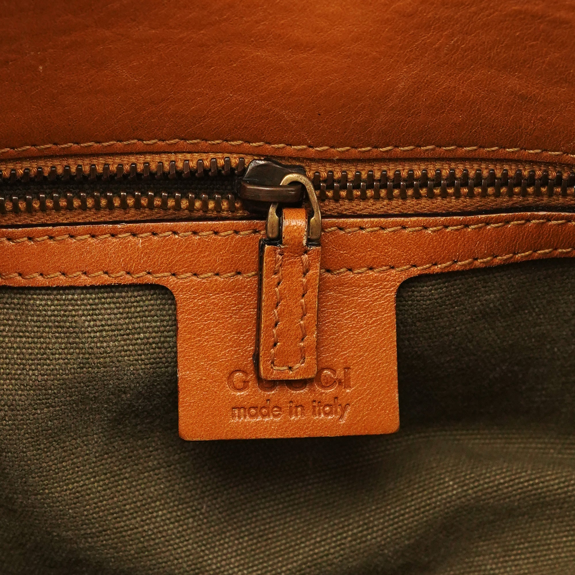 Gucci Fall 2002 Khaki Canvas Cargo Pocket Shoulder Bag