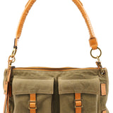 Gucci Fall 2002 Khaki Canvas Cargo Pocket Shoulder Bag