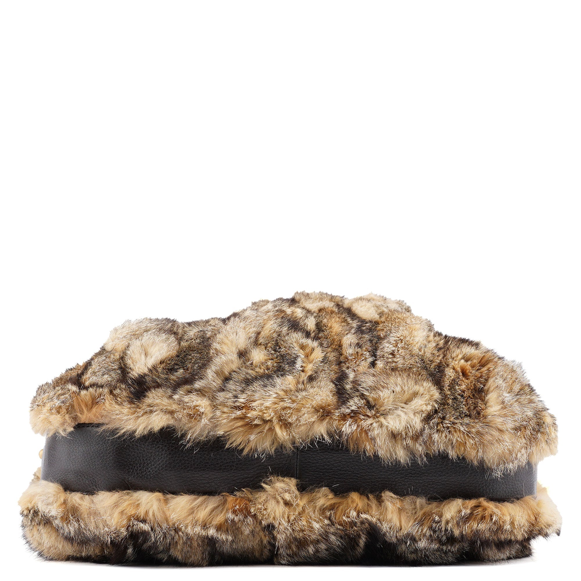 Gucci Fox Fur Horsebit Hobo Shoulder Bag