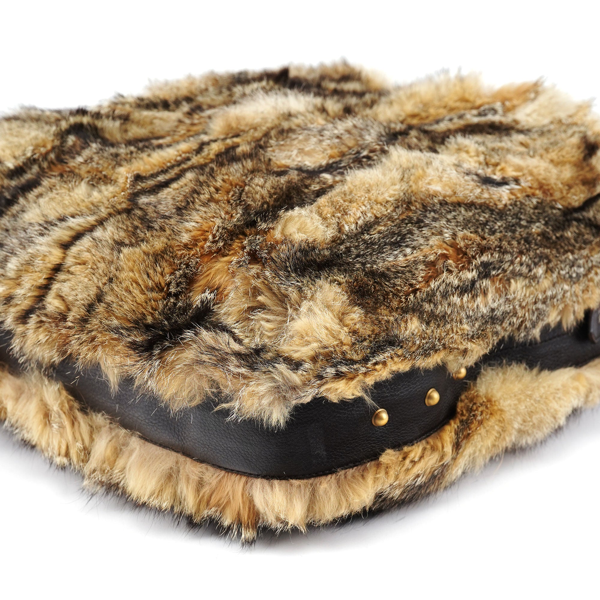Gucci Fox Fur Horsebit Hobo Shoulder Bag