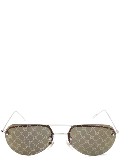 Gucci GG Monogram Aviator Sunglasses