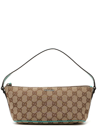 Gucci GG Monogram Turquoise Boat Pochette