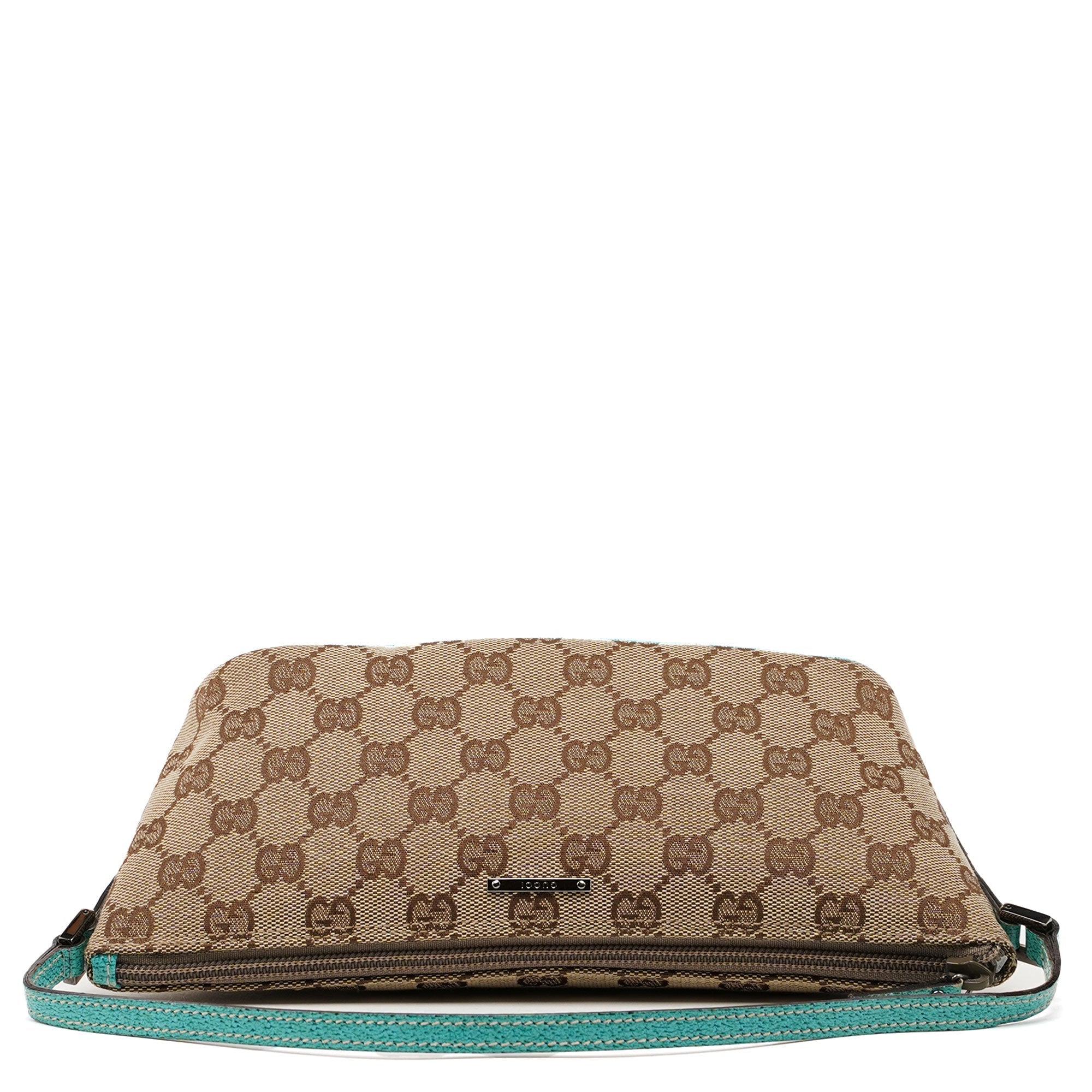 Gucci GG Monogram Turquoise Boat Pochette