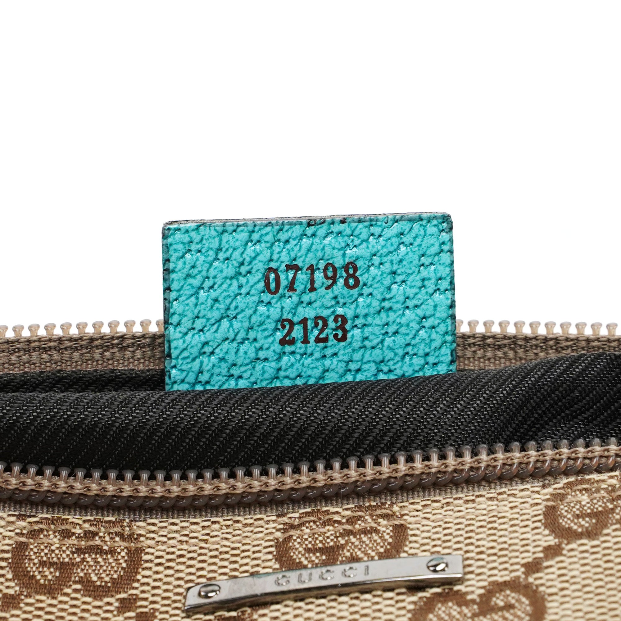 Gucci GG Monogram Turquoise Boat Pochette