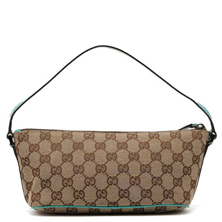 Gucci GG Monogram Turquoise Boat Pochette