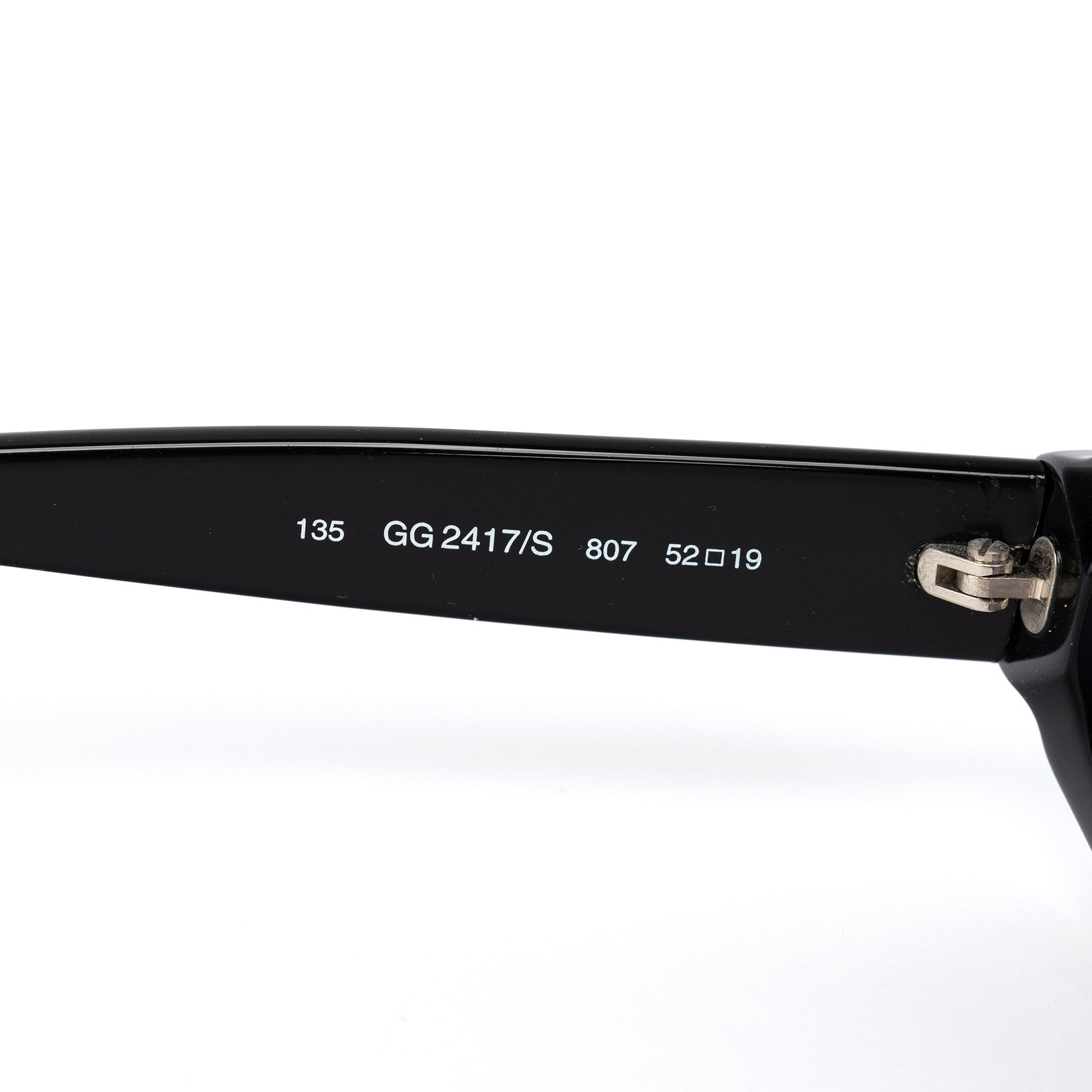 Gucci GG2413N/S Black Acetate Oval Sunglasses