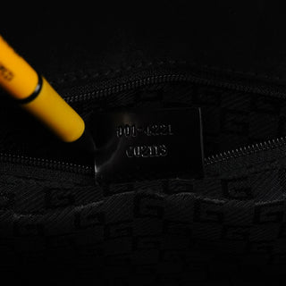 Gucci Gloss Black Leather Flap Shoulder Bag