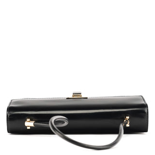 Gucci Gloss Black Leather Flap Shoulder Bag