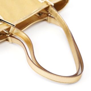 Gucci Gold GG Canvas Tote Bag