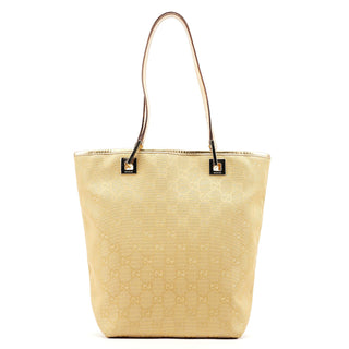 Gucci Gold GG Canvas Tote Bag