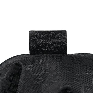 Gucci Grey Black Canvas Jackie Bamboo Shoulder Bag