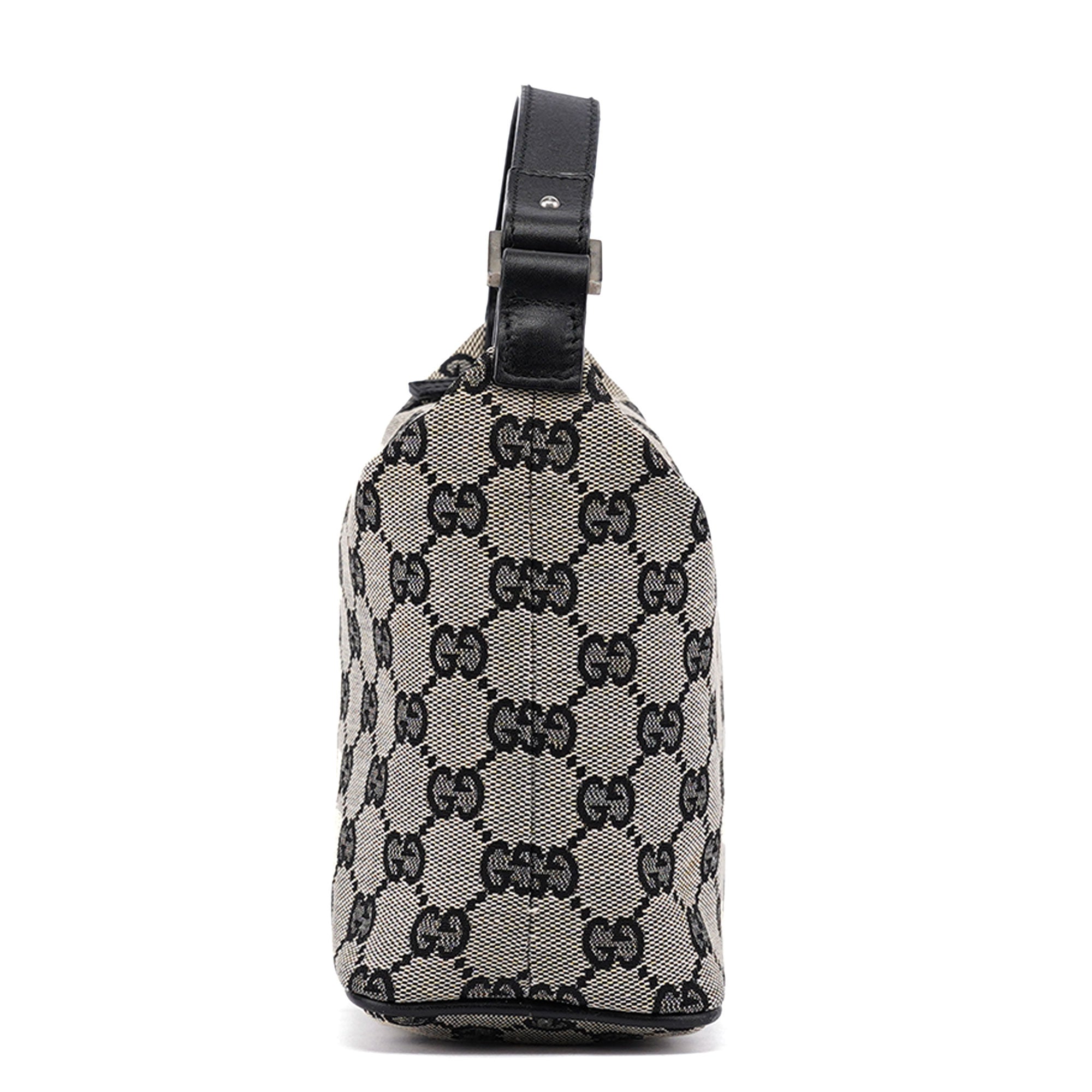 Gucci Sac à main en toile GG grise et noire