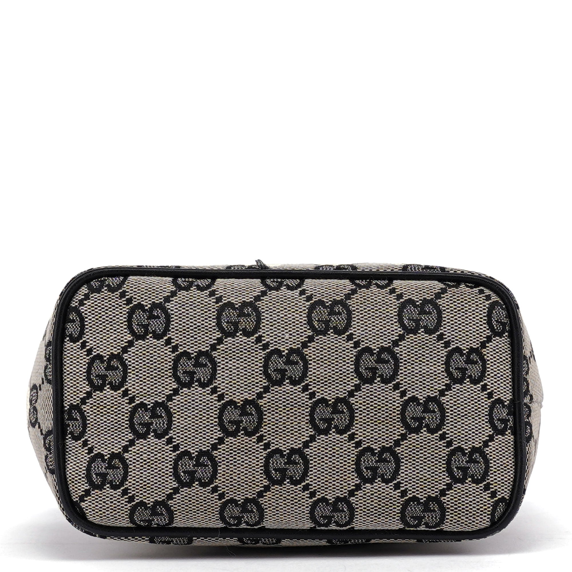 Gucci Sac à main en toile GG grise et noire
