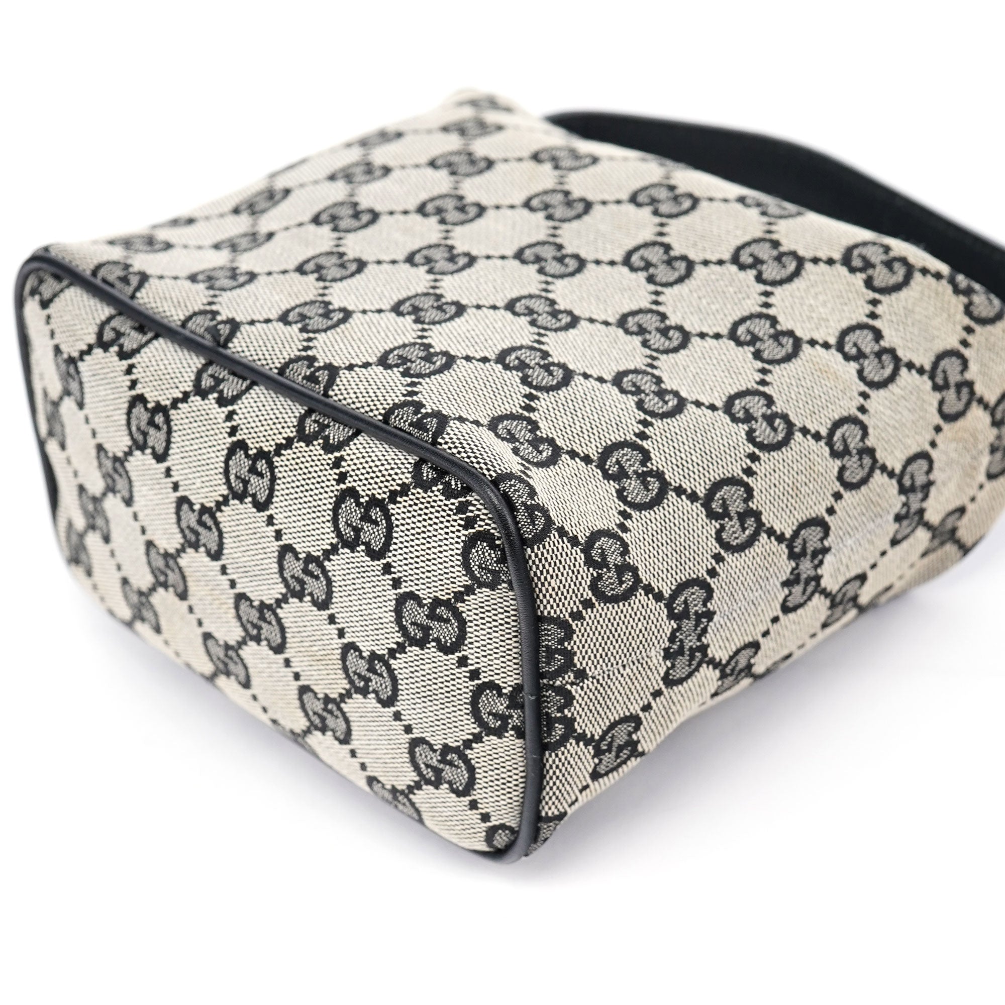 Gucci Sac à main en toile GG grise et noire