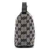 Gucci Borsa a mano in tela GG grigia e nera