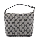 Gucci Borsa a mano in tela GG grigia e nera