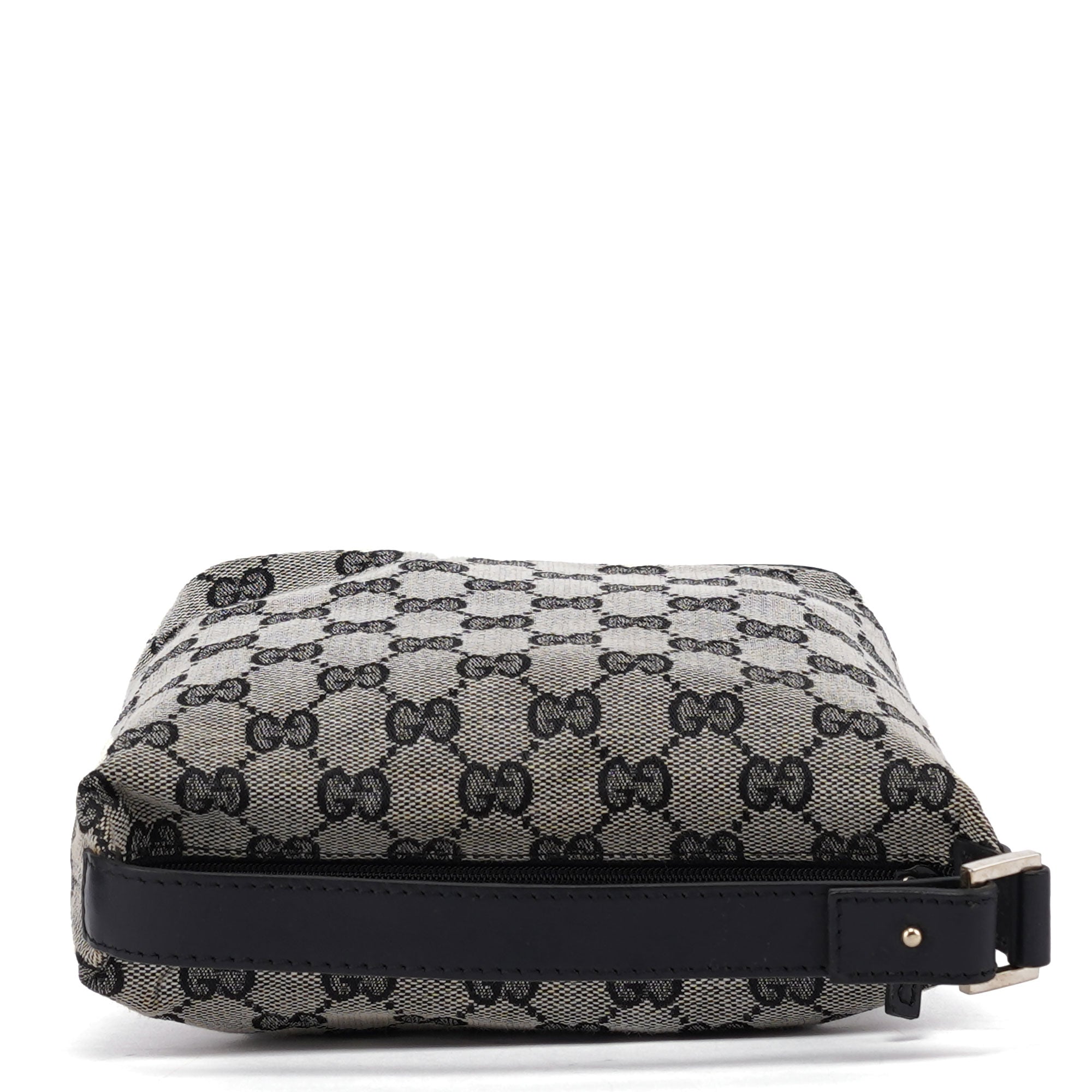 Gucci Borsa a mano in tela GG grigia e nera