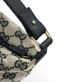 Gucci Borsa a mano in tela GG grigia e nera