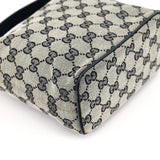 Gucci Borsa a mano in tela GG grigia e nera