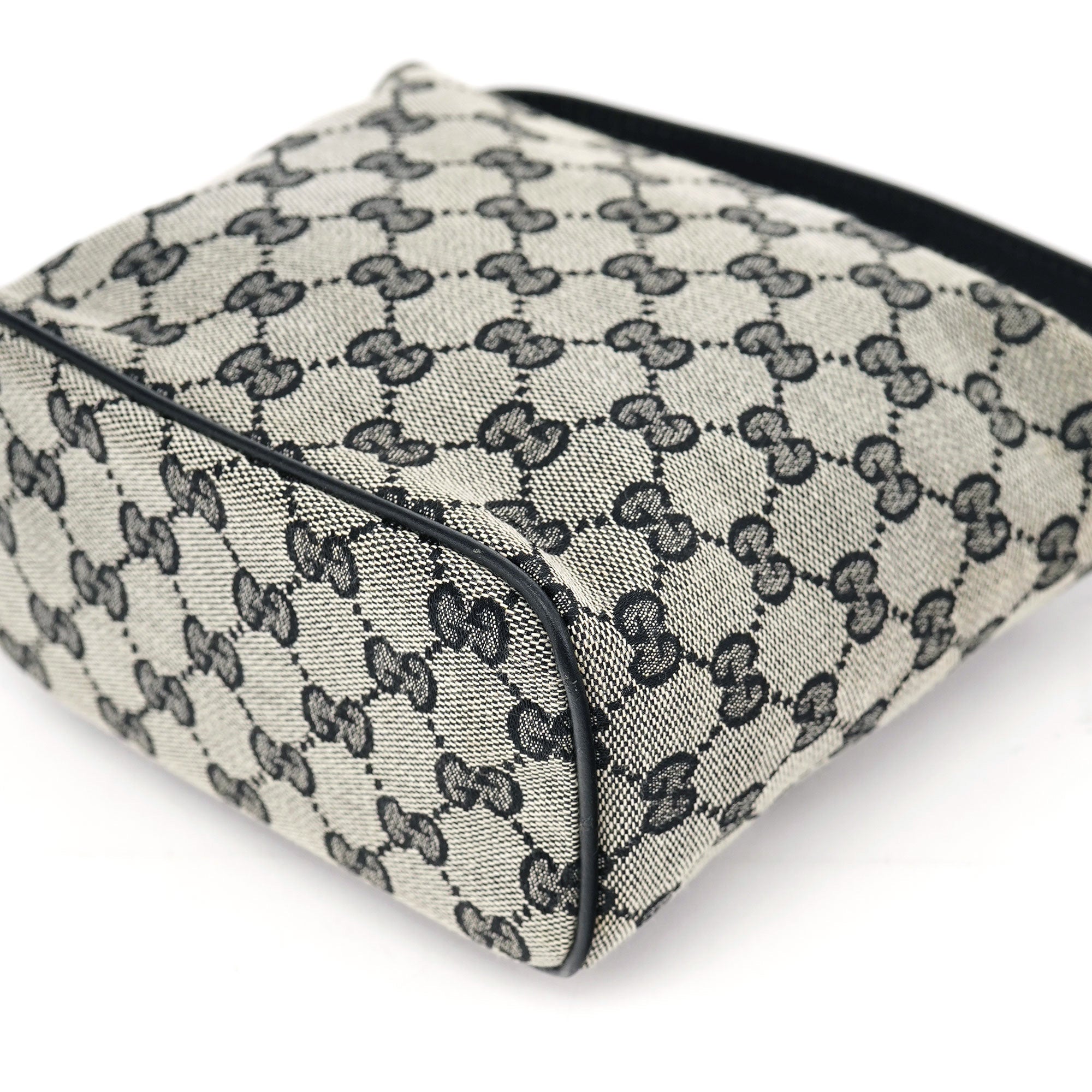 Gucci Borsa a mano in tela GG grigia e nera