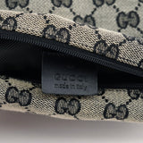 Gucci Borsa a mano in tela GG grigia e nera