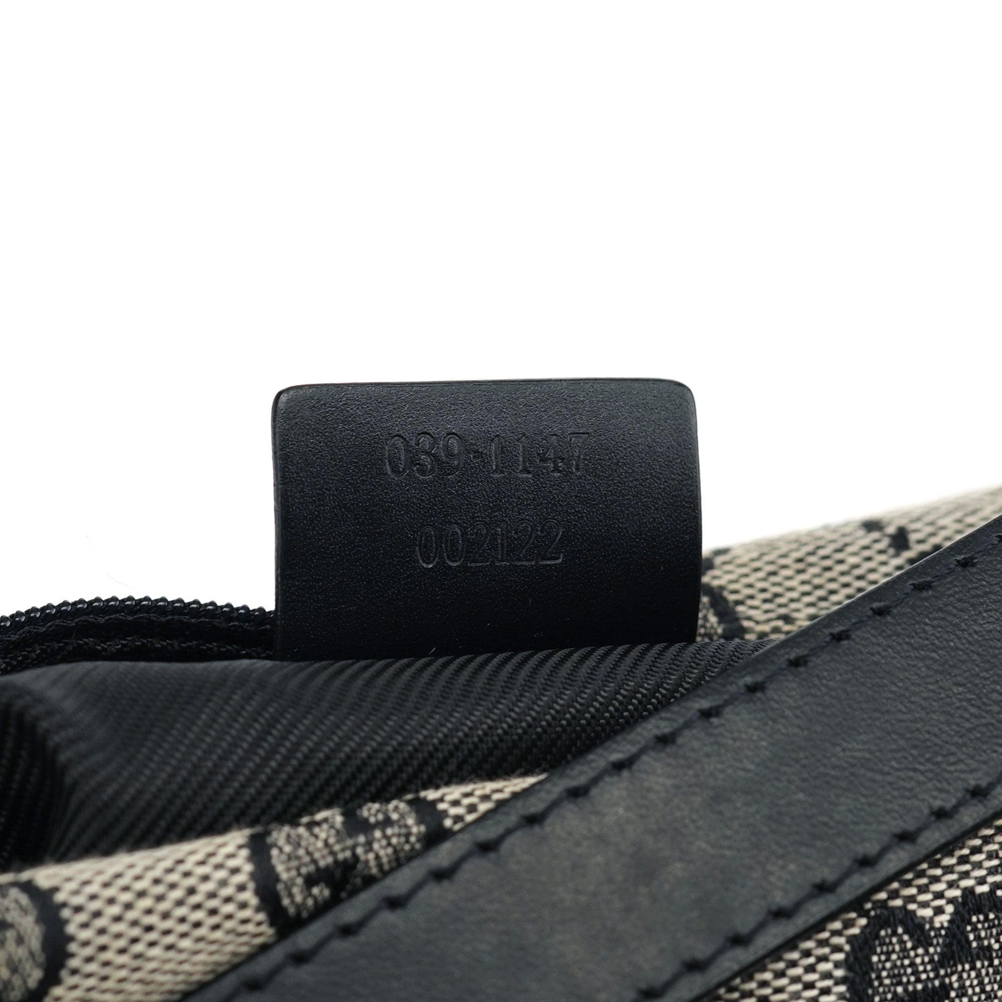 Gucci Borsa a mano in tela GG grigia e nera
