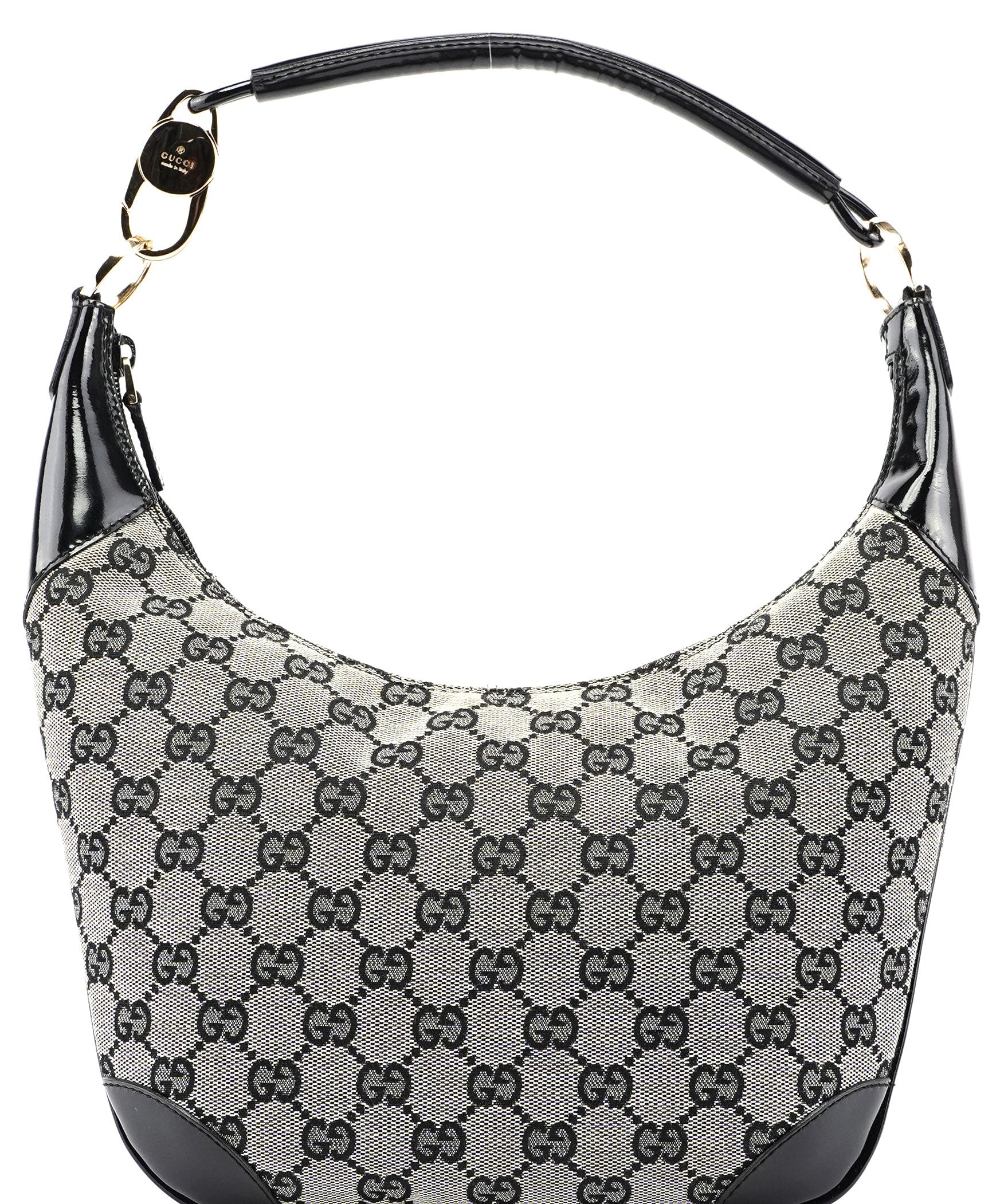 Gucci Grey Black GG Shoulder Bag