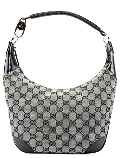 Gucci Grey Black GG Shoulder Bag