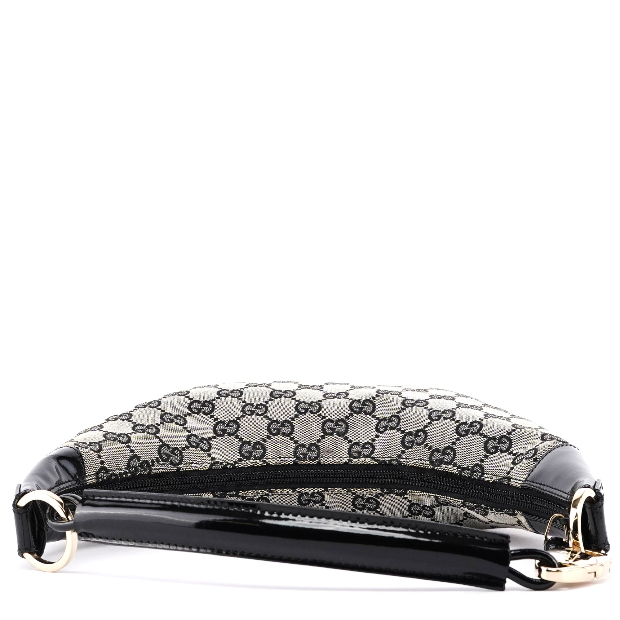 Gucci GG Schultertasche in Grau und Schwarz