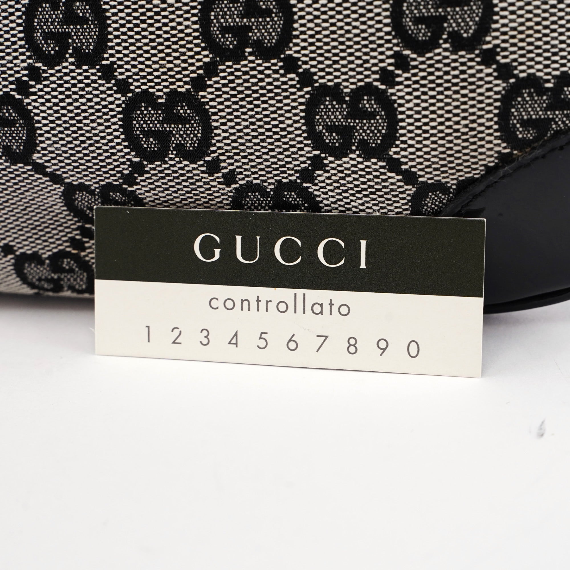 Gucci Grey Black GG Shoulder Bag