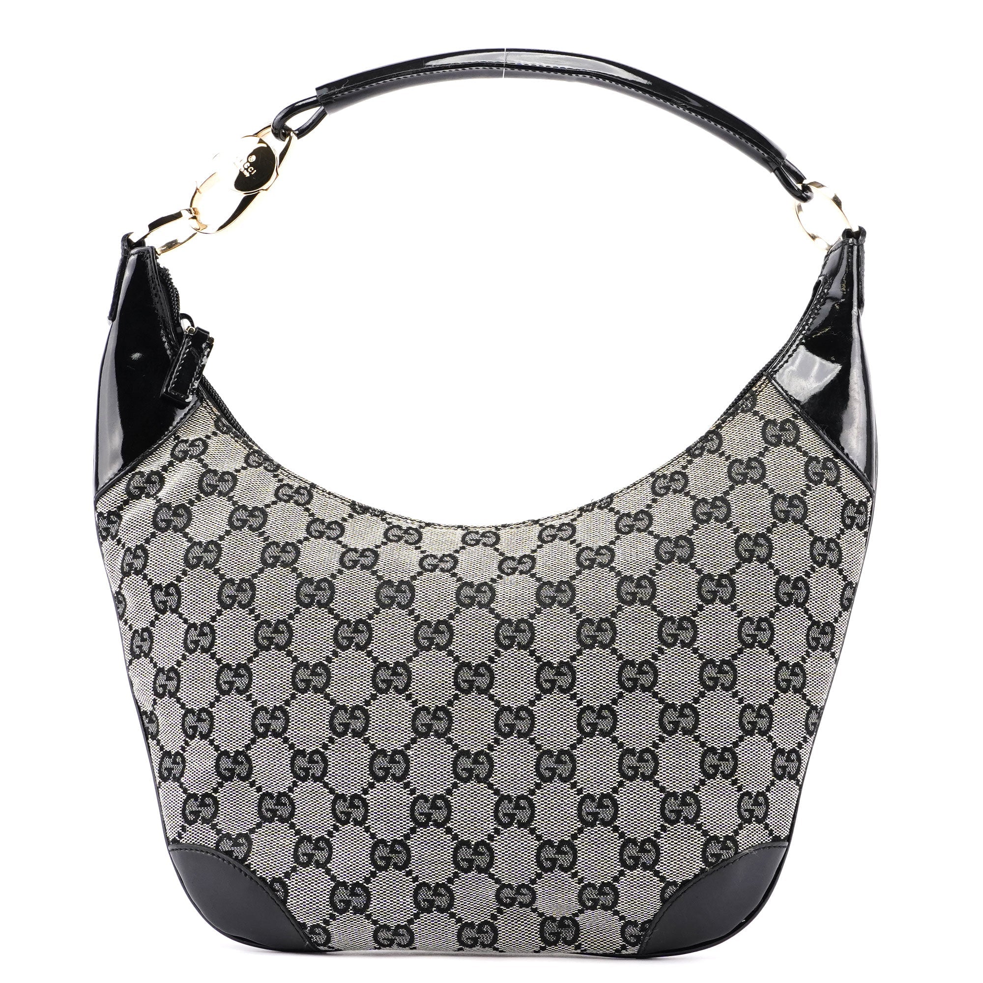 Gucci Grey Black GG Shoulder Bag