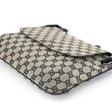 Gucci Grey GG Black Plastic Chain Shoulder Bag