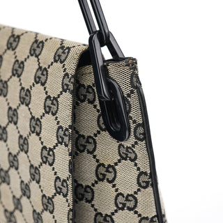 Gucci Grey GG Black Plastic Chain Shoulder Bag