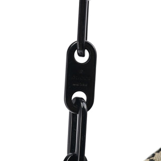 Gucci Grey GG Black Plastic Chain Shoulder Bag