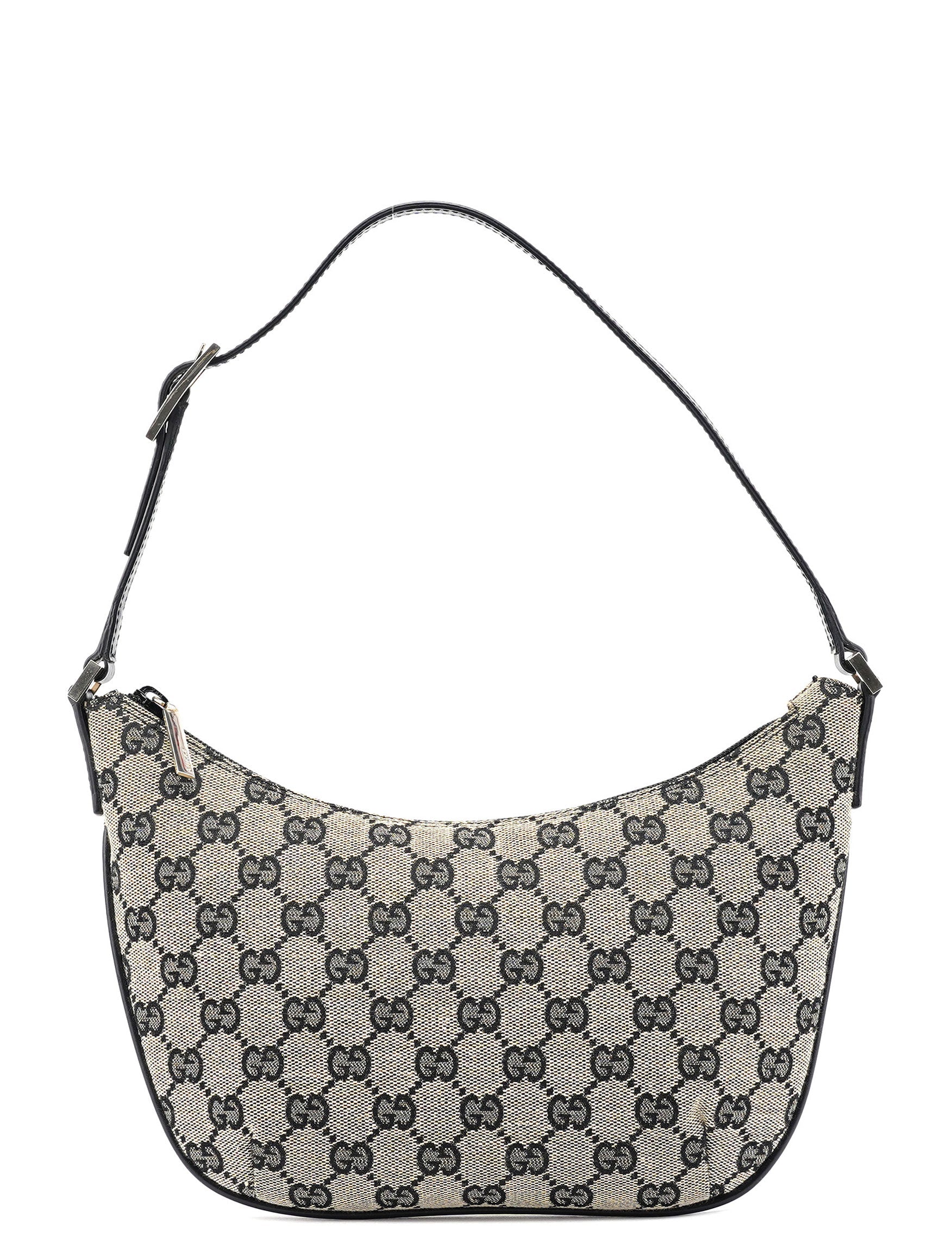 Gucci Schultertasche aus grauem GG Canvas