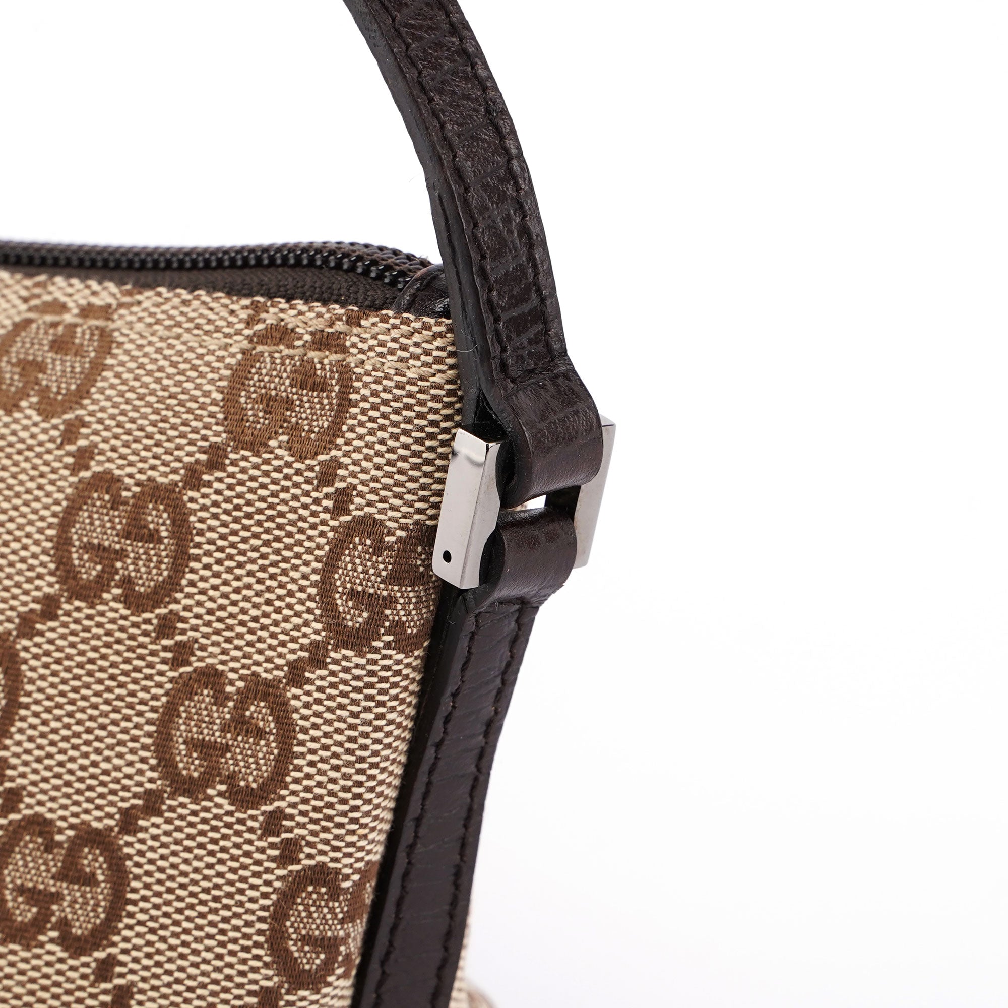 Gucci Gucci GG Boat Pochette en toile GG beige et marron