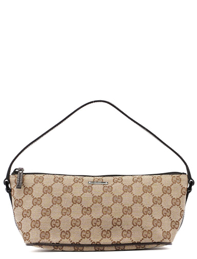 Gucci Gucci Beige Brown Boat Pochette