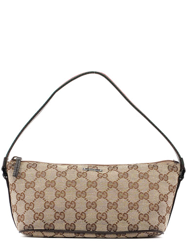 Gucci Gucci Beige Brown Boat Pochette