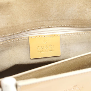 Gucci Gucci Beige Patent Leather Bamboo Tote