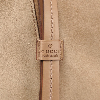 Gucci Gucci Beige Suede Shoulder Bag