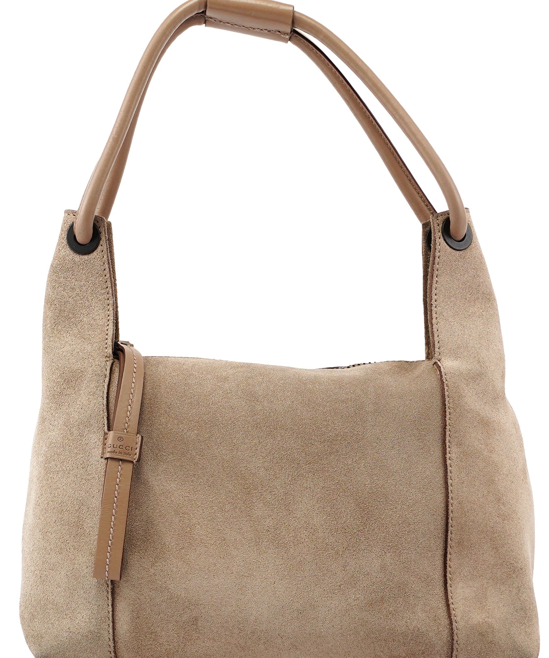 Gucci Gucci Beige Suede Shoulder Bag