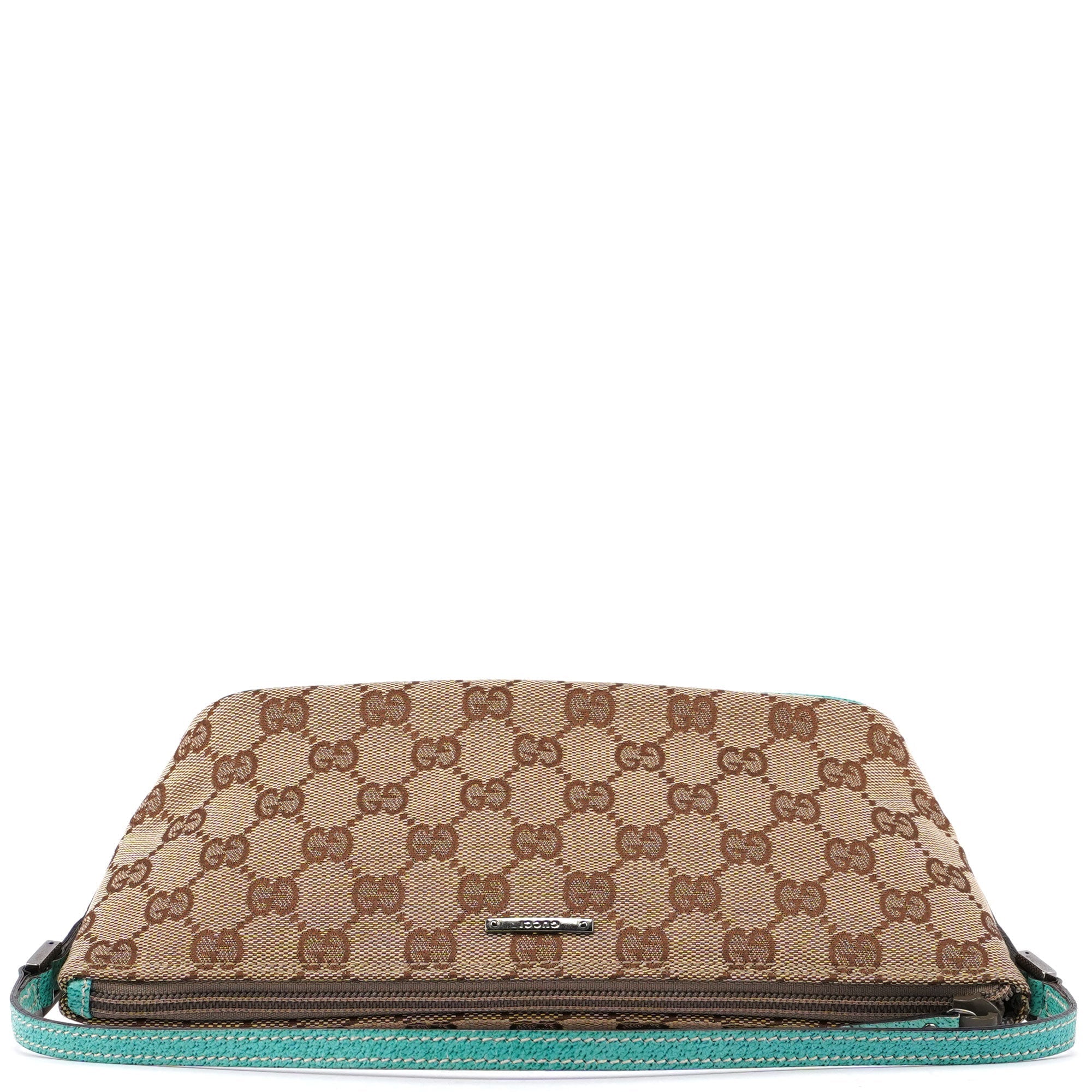 Gucci Gucci Beige Turquoise Boat Pochette DARK